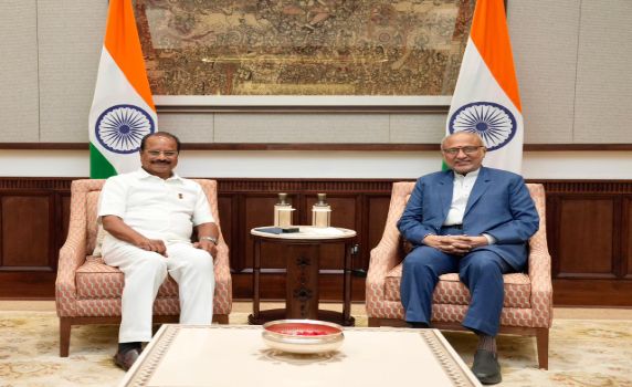 Tripura Governor Indrasena Reddy Nallu calls on Vice-President of India C.P. Radhakrishnan.